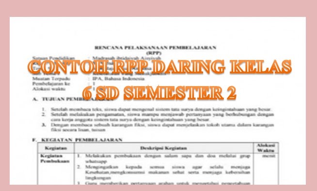 Rpp Covid Kls 6 Semester 2 / Guru Berbagi Download Rpp