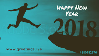 Jumping to new year 2018 Greetings