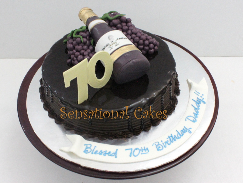 The Sensational Cakes PREMIUM CHOCOLATE CAKE 3D WINE AND GRAPE 3D