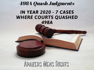 498a Quash Judgments-  - In Year 2020 - 7 cases where Courts Quashed 498a