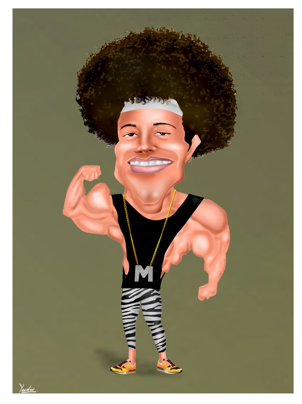 caricaturecartoon: bodybuilder caricature