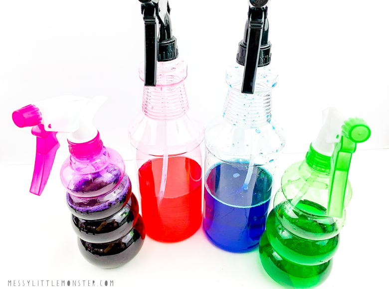 Colourful Snow Spray Paint Messy Little Monster