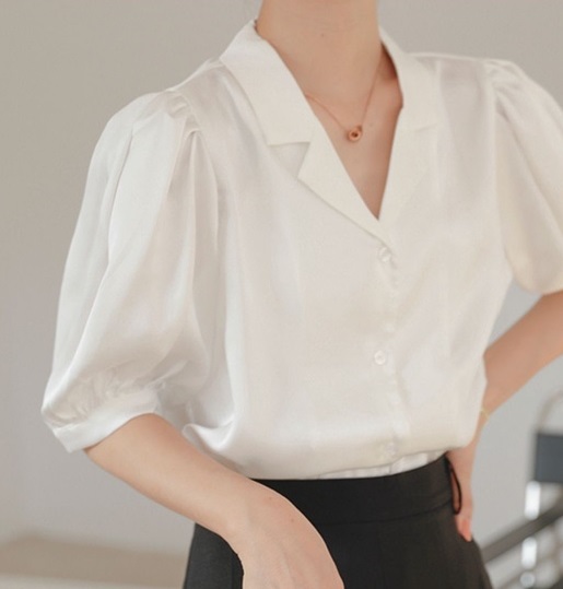 ÁO SƠ MI CÔNG SỞ NỮ NGẮN TAY, ÁO KIỂU CỔ 2 VE AA574 17 sm 2022 06 18 10 46 17 0700 sSvhwuUsOA