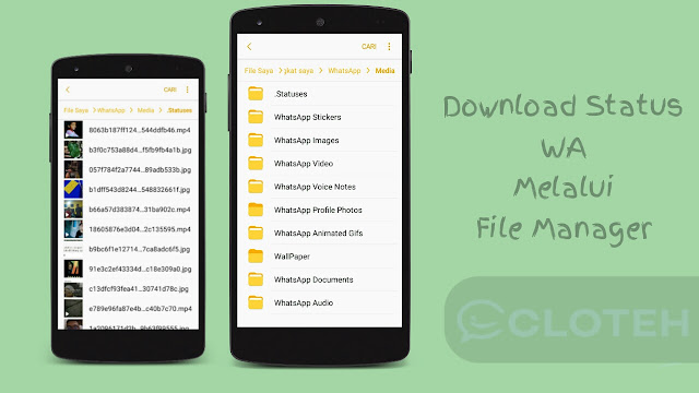 Simpan Snap WA melalui File Manager