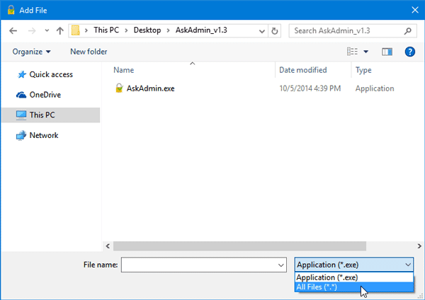 AskAdmin อนุญาตให้บล็อกโปรแกรมใน Windows-1