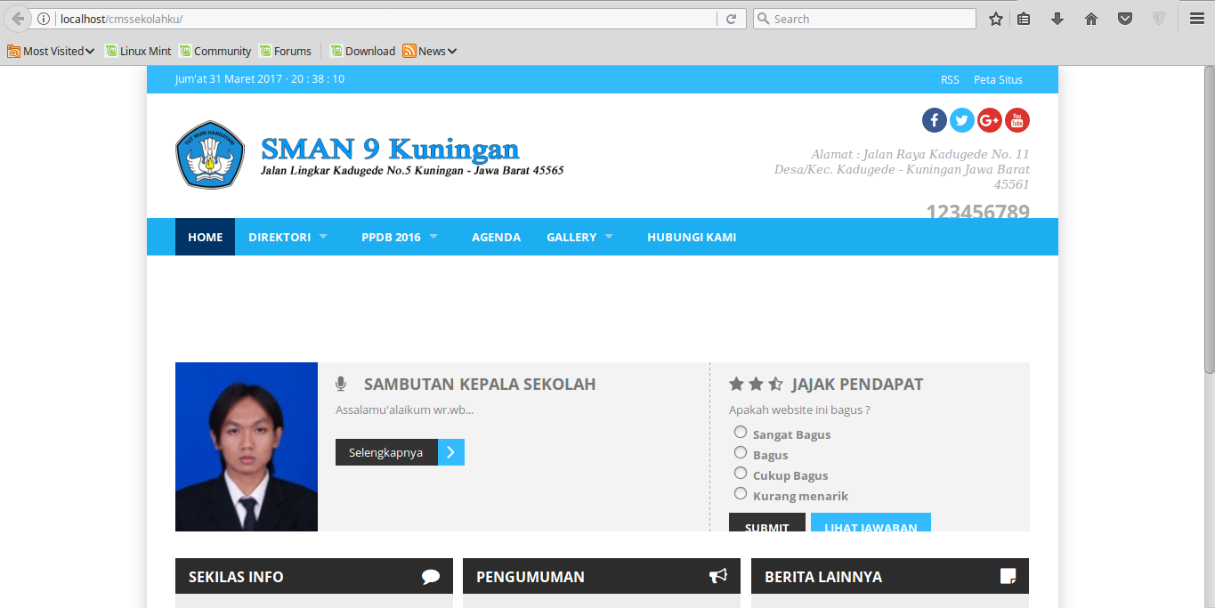 Tutorial Instalasi CMS SekolahkuV1.4.7 di Linux Dicky