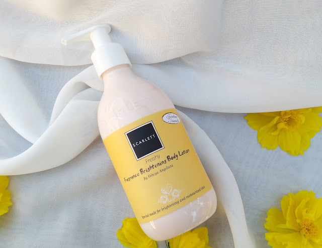 scarlett body lotion freshy berwarna kuning