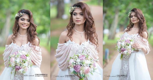 Sri Lankan Hot Model Hasini Samuel Wedding Dress