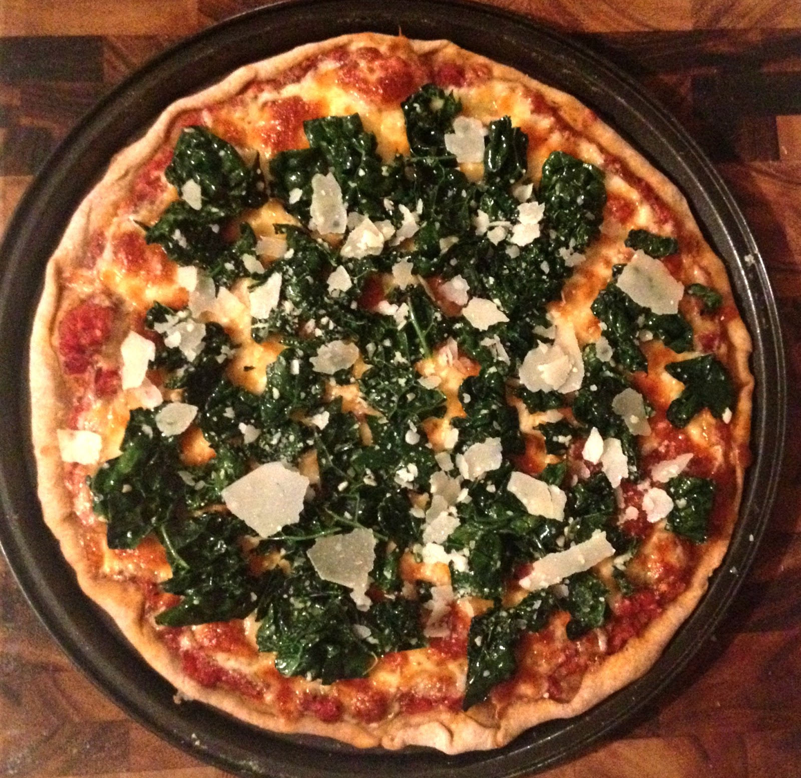 Sweet Paisley Garlicky Kale Whole Wheat Pizza