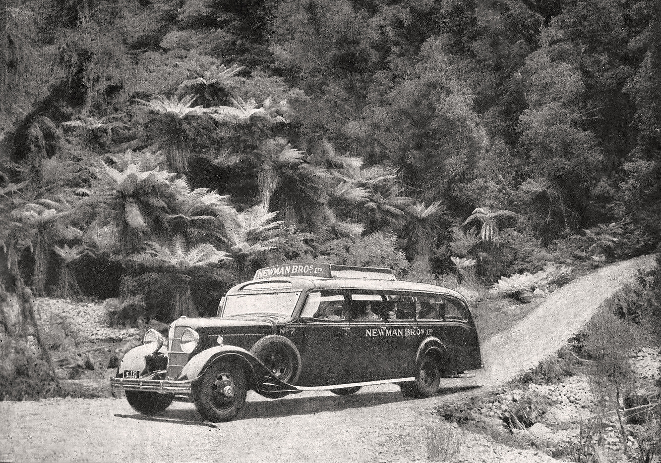 transpress nz Newman Brothers' Service Car promotional photo, NZ, 1946