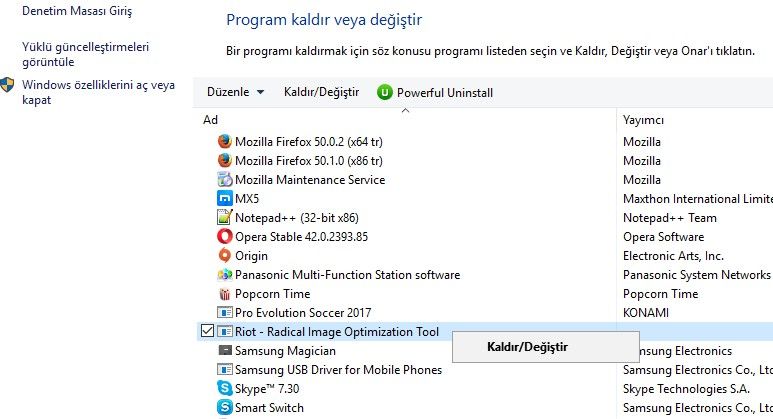 Program kaldir 3