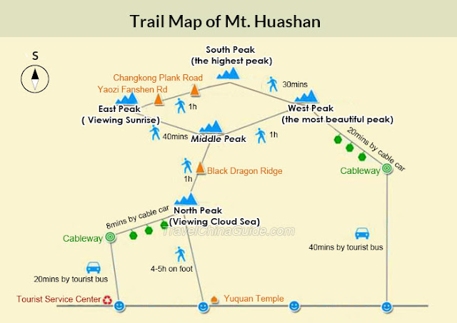 Mount Hua, Hua Shan, West Peak and South Peak from Xi’An | TravMania