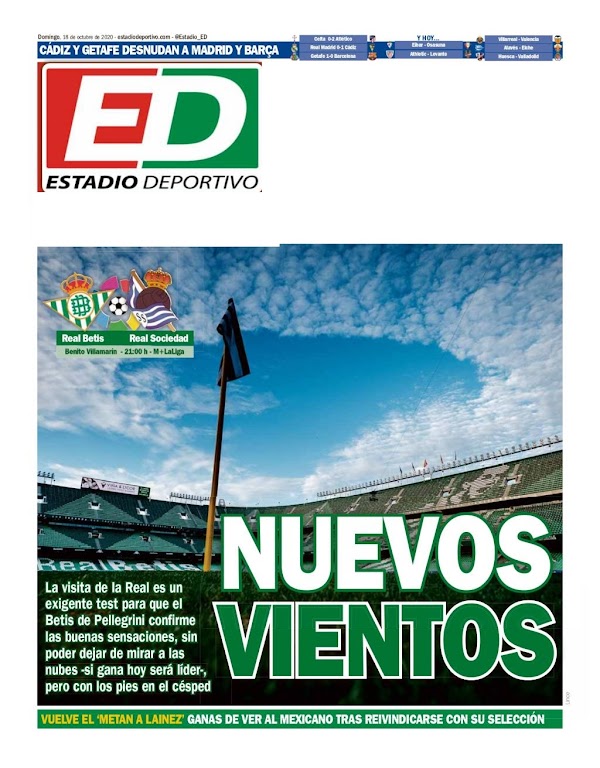 Betis, Estadio Deportivo: "Nuevos vientos"