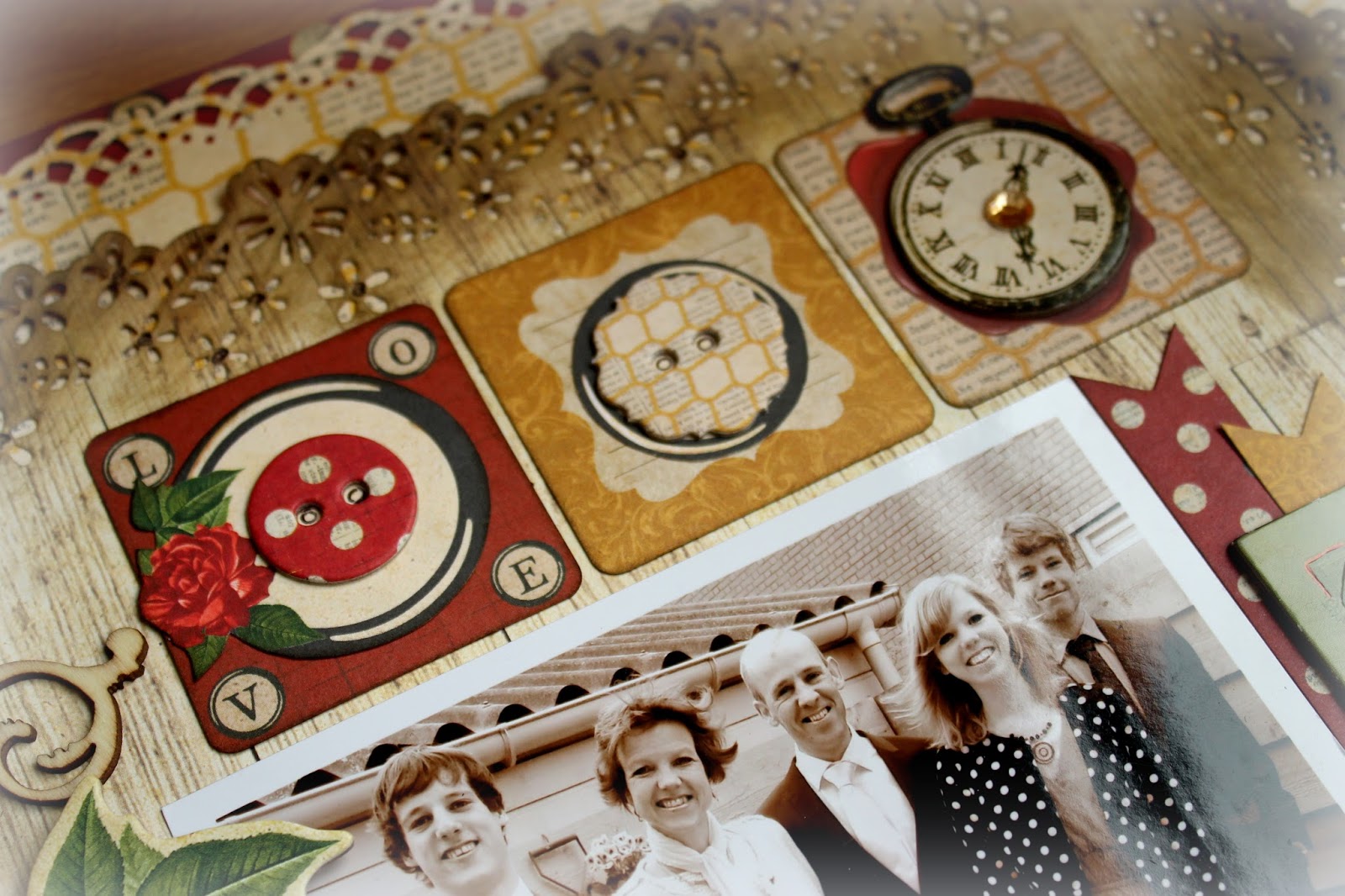The BoBunny Blog: Family Heirlooms Scrapbook Layout with Beige and Brown  Color Scheme
