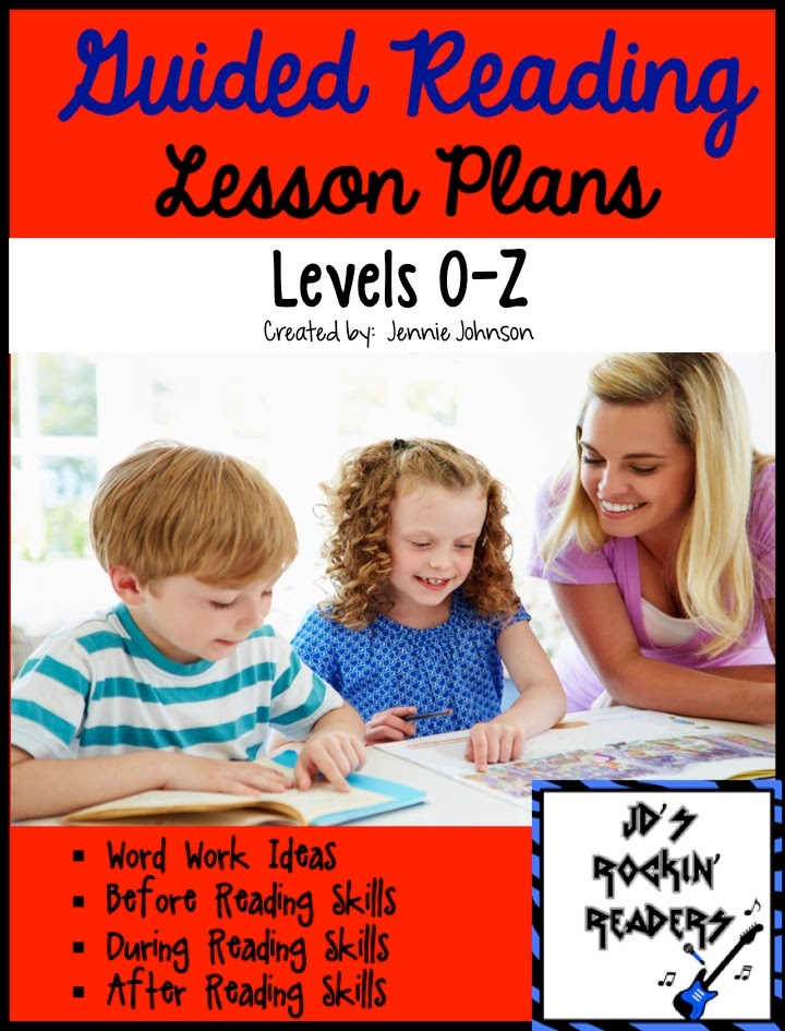 NEW! Guided Reading Lesson Plans Levels (OZ) JD's
