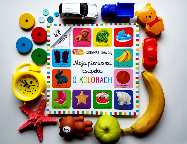 Moja pierwsza książka o kolorach - Egmont - Harper Collins - Harper Kids - Akademia Mądrego Dziecka - książeczki dla dzieci - książki z okienkami 