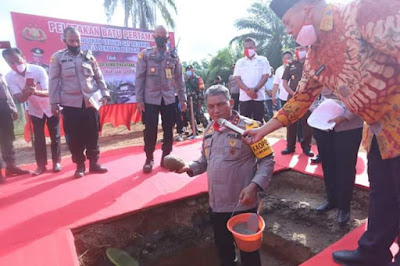 Peletakan Batu Pertama Pembangunan Gedung Satreskrim Polres Sergai