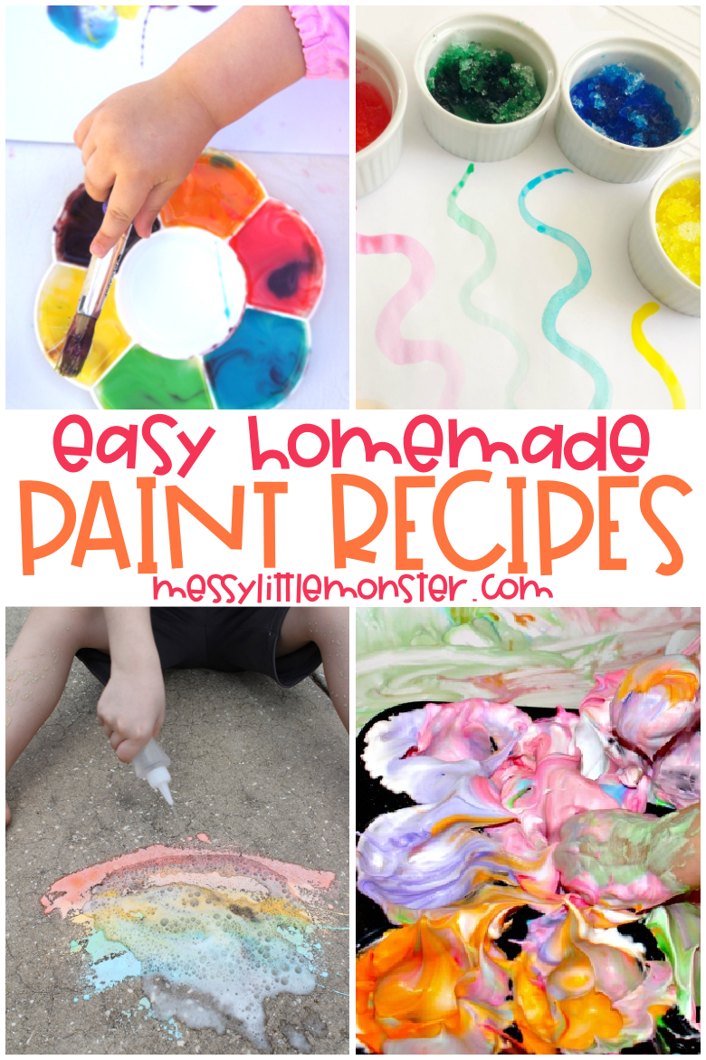 The BEST Homemade Paint Recipes for Kids Messy Little Monster