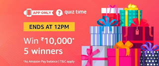 Amazon Quiz Time-Answer & Win Rs 10,000