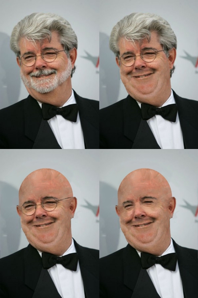 George Lucas Shaves Almost All Of His Head