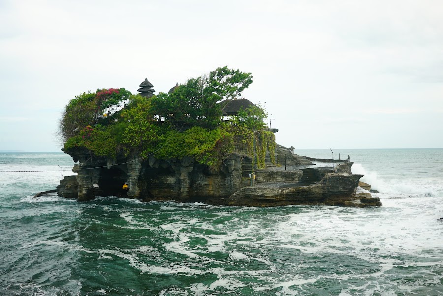 Pura Tanah Lot temple on the sea in Bali