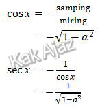 Menentukan nilai sec x dari sin x = a, UN 2019 no. 24
