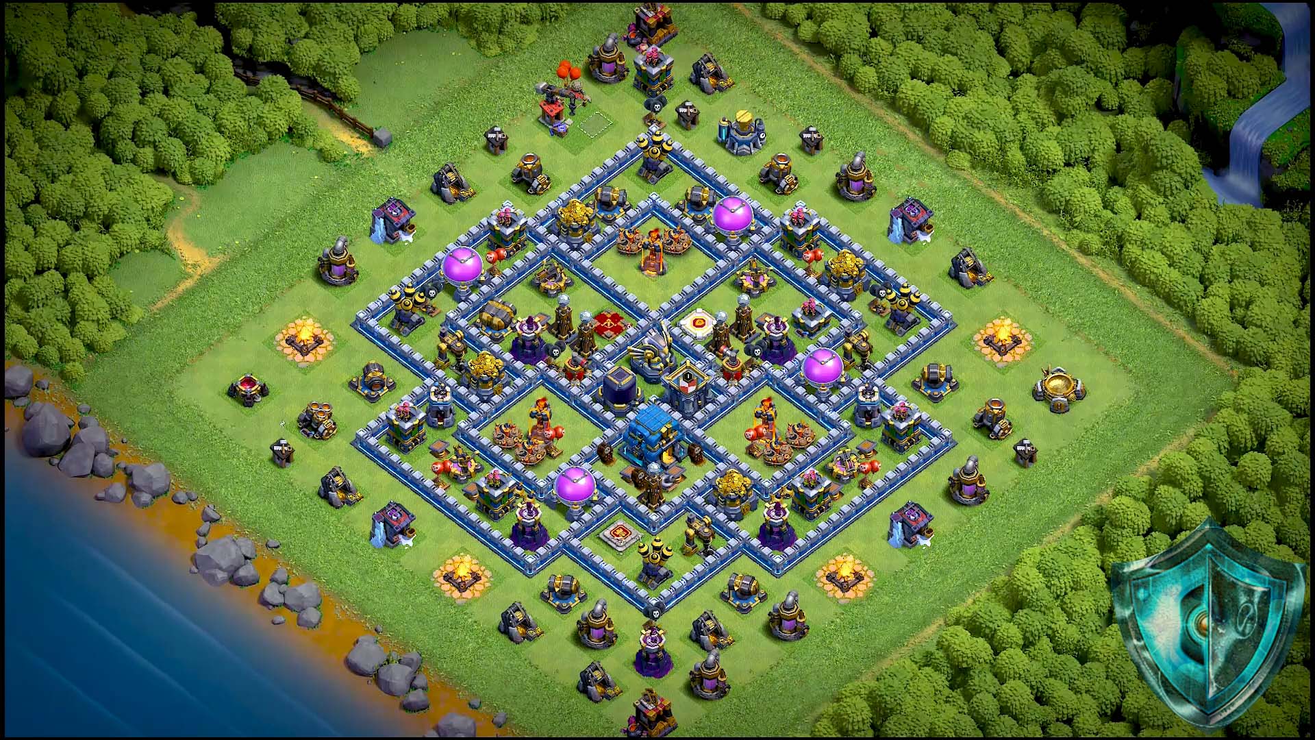 Best Town Hall Hybrid Base With Copy Link Base Of Clans