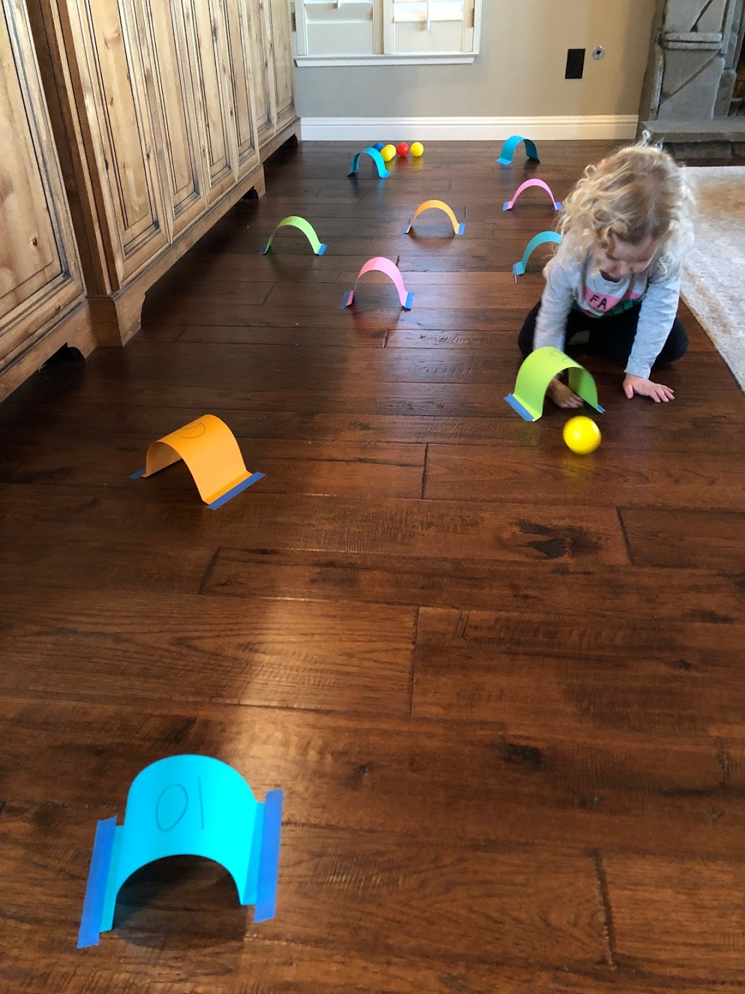 Toddler Approved! Number Tunnels Easy Counting Activity for Toddlers