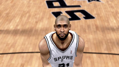 NBA 2K13 Tim Duncan Face with Beard Mod