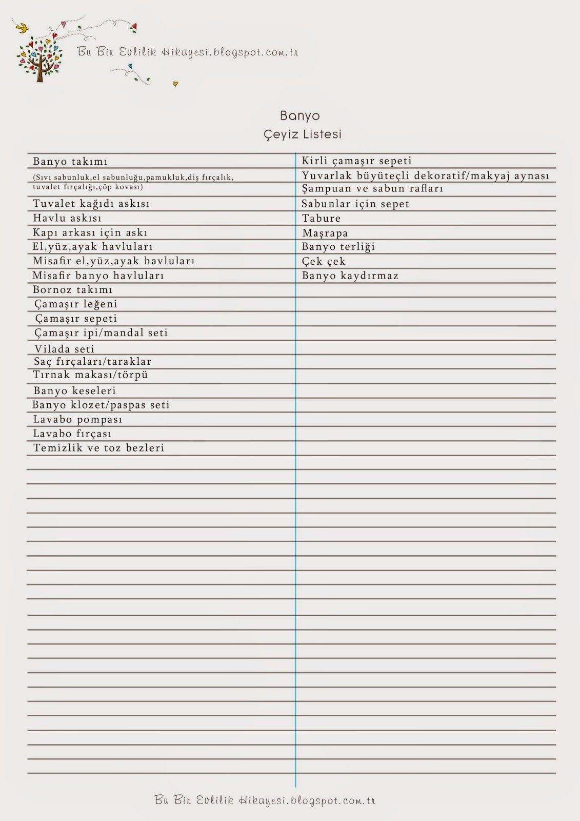 Bu Bir Evlilik Hikayesi Banyo Çeyiz Listesi Bu Bir Evlilik Hikayesi Banyo Çeyiz Listesi