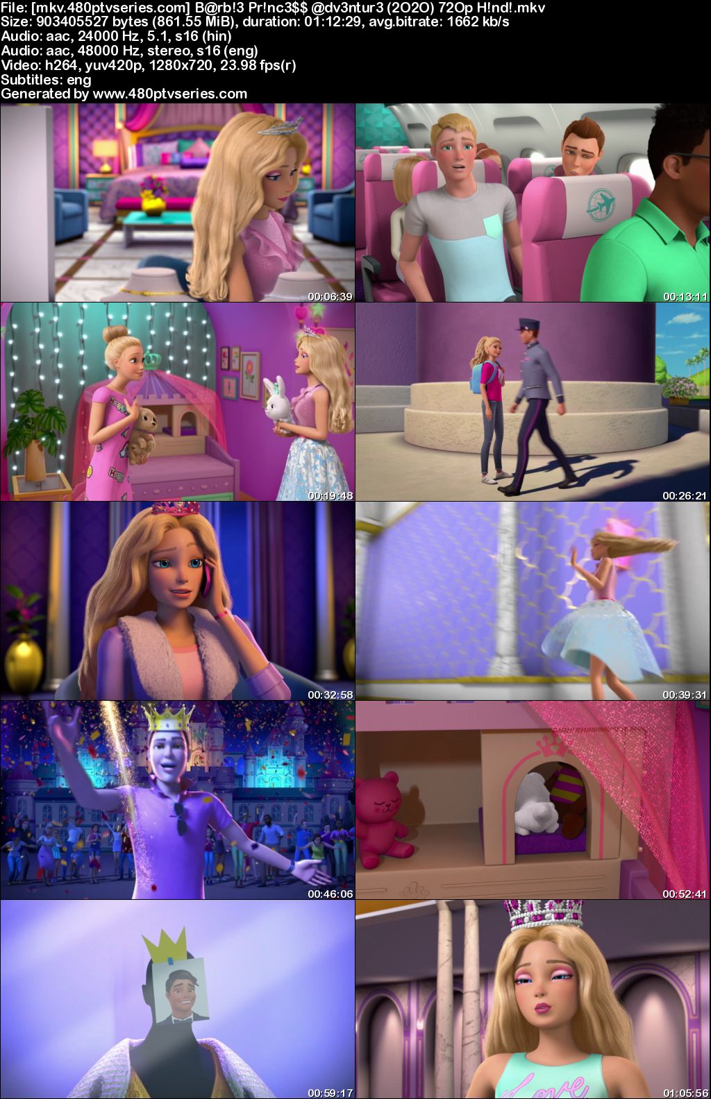 Watch Online Free Barbie Princess Adventure (2020) Full Hindi Dual Audio Movie Download 480p 720p Web-DL