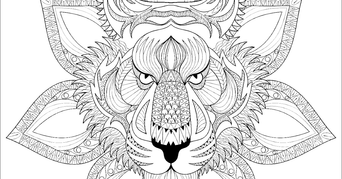 Download Vector Tiger Mandala Download - Free Mandala