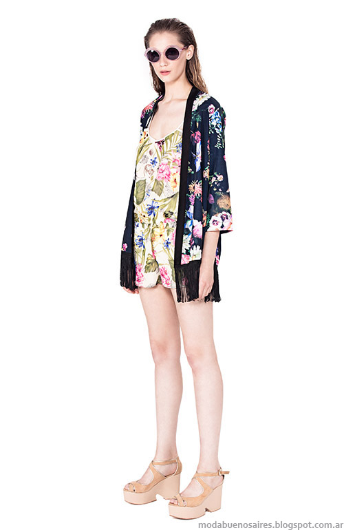 Kimonos primavera verano 2015 moda en ropa de mujer Basement.