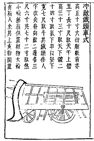 17th century Chinese armoured assault wagon