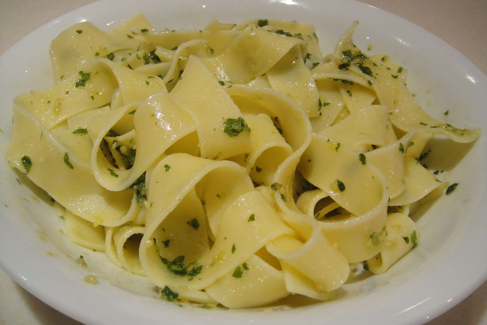 Sara's Kitchen Pappardelle with Pesto