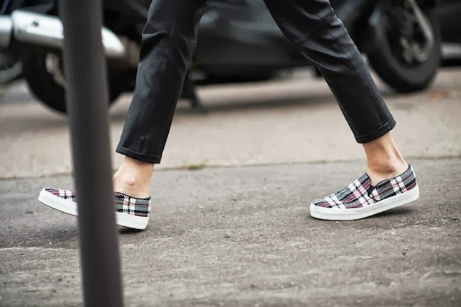 celine plaid sneakers