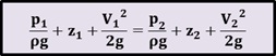 Bernoulli equation Bernoulli equation