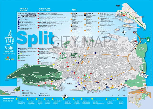 Mapa de Split – Croácia