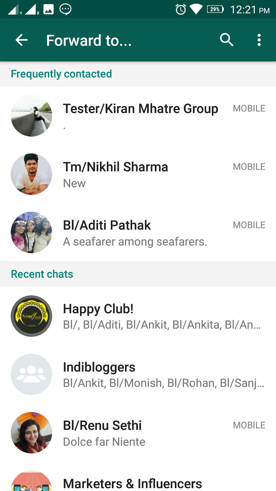 How to forward messages in Whatsapp? The Solitary Writer