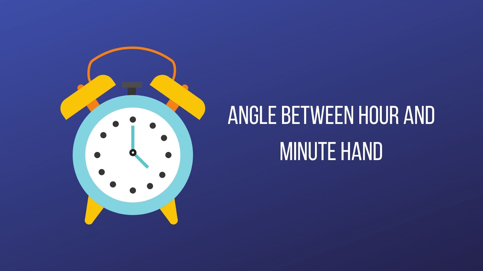 Angle between hour and minute hand