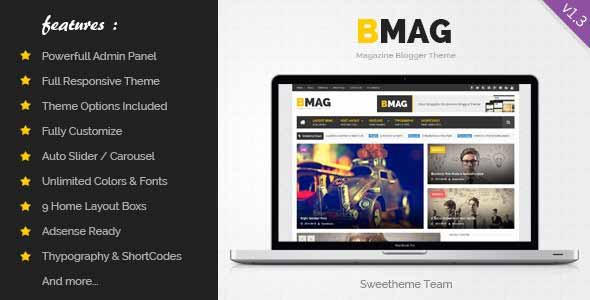Download Responsive Blogger Template Magazine - BMAG