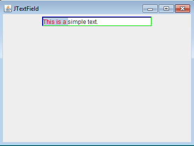 Java programs: JTextField
