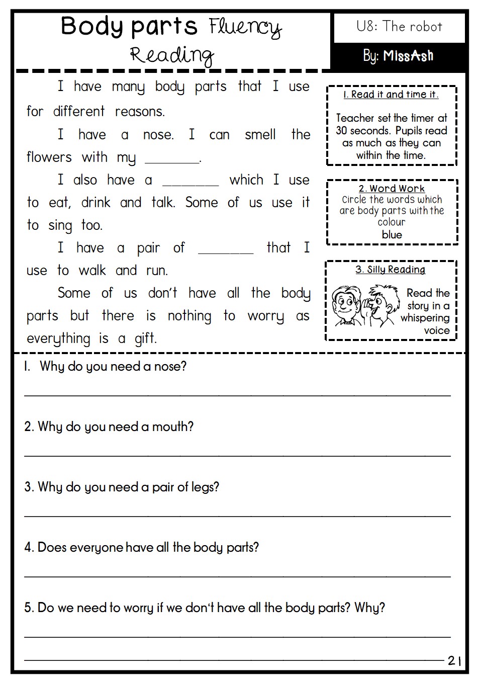 ASH THE TEACHER: YEAR 2 L93 - L97 (U8)