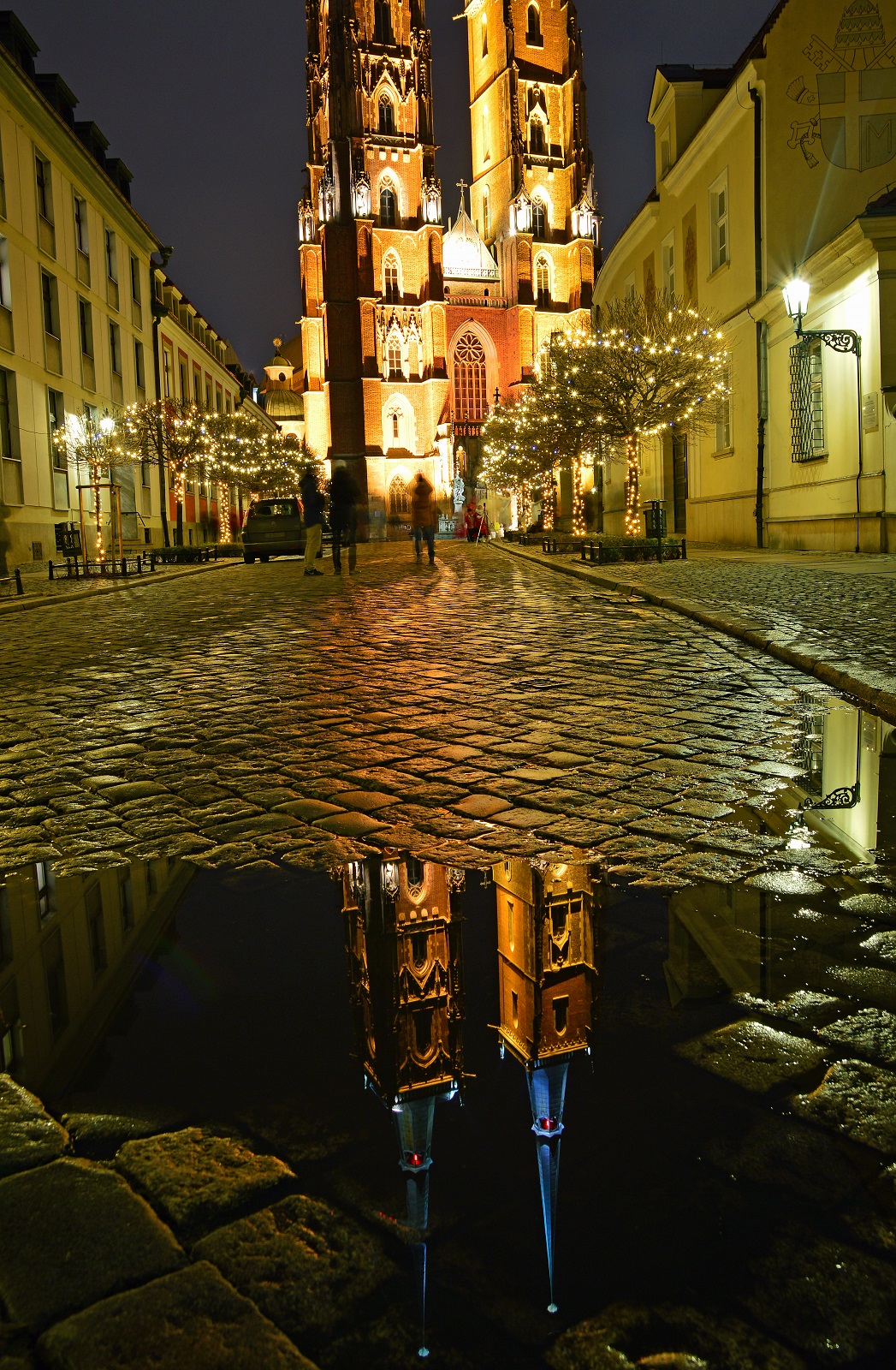 Katedra - Ostrów Tumski nocą - Wrocław