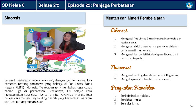 Panduan Belajar Dari Rumah Minggu Ke 5 (BDR) 1 - 5 Januari 2021 Di Televisi Republik Indonesia (TVRI) Untuk Jenjang Pendidikan PAUD Dan Sekolah Dasar (SD)