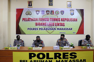 Ditengah Pandemi Covid 19, Polres Pelabuhan Makassar Tingkatkan Kemampuan Personil melalui Pelatihan Fungsi Lantas