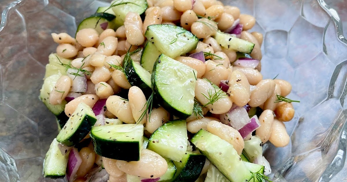 Beyondmythoughts Cucumber & Cannellini Bean Salad