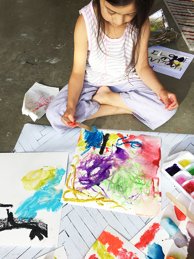 creating with a kid- ice painting