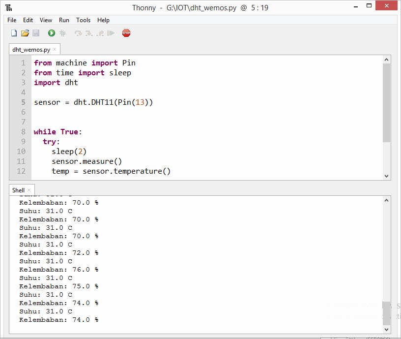 Python ESP8266 - Part 2 - Membaca DHT11 Dengan MicroPython ~ CARA MUDAH ...