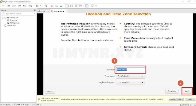 proses intalasi proxmox